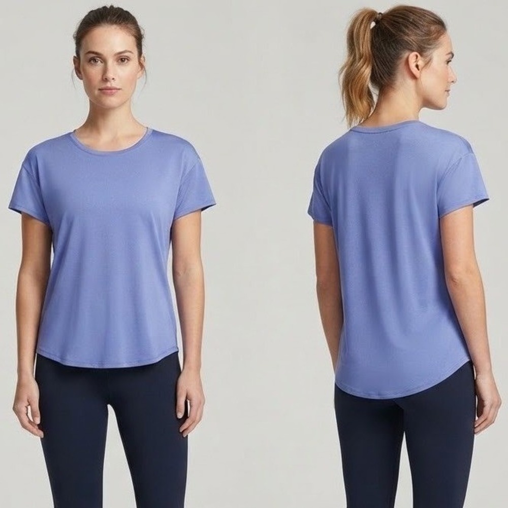 REI Co-op Women's Active Pursuits Tee Blue Heathered Size XS Short Sleeve Hiking
